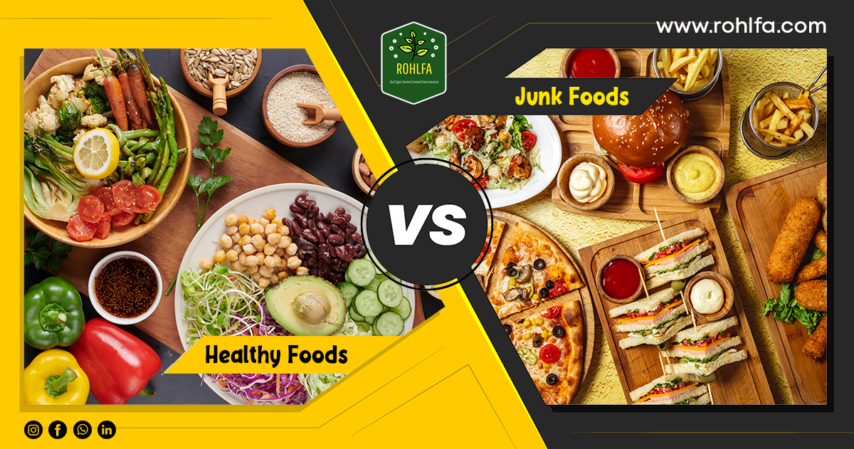 Healthy vs Junk food differences
